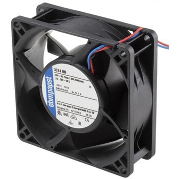 ebm-papst 軸流ファン 電源電圧：24 V dc， DC， 92 x 92 x 32mm， 3314NN EBM PAPST