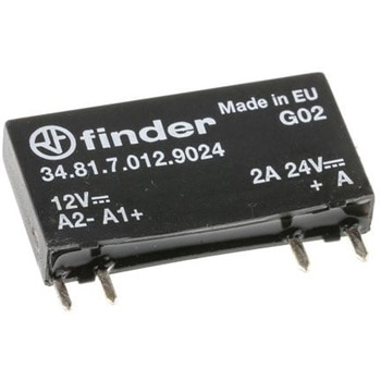 Finder ソリッドステートリレー 最大負荷電流:2 A 最大負荷電圧:24 V dc 基板実装， 34.81.7.012.9024 FINDER