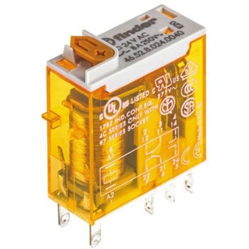 Finder パワーリレー 24V ac， 2c接点 プラグイン タイプ FINDER