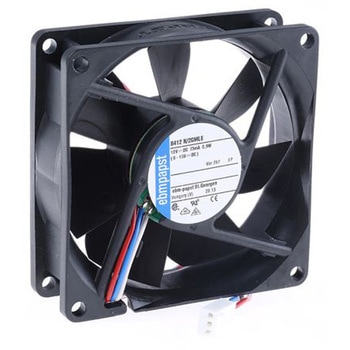 ebm-papst 軸流ファン 電源電圧：12 V dc， DC， 80 x 80 x 25mm， 8412N/2GMLE-257 EBM PAPST