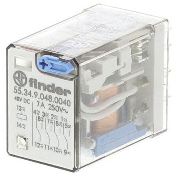 Finder パワーリレー 48V dc， 4c接点 プラグイン タイプ FINDER