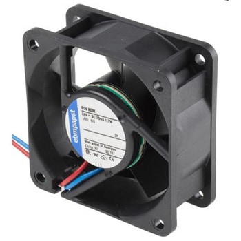 ebm-papst 軸流ファン 電源電圧：24 V dc， DC， 60 x 60 x 25mm， 614NGM EBM PAPST