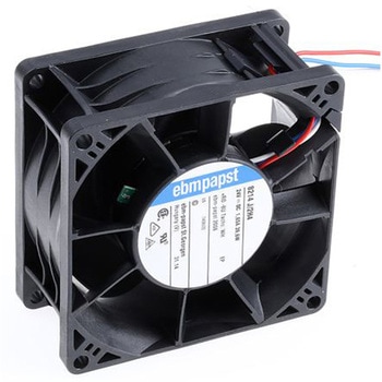 ebm-papst 軸流ファン 電源電圧：24 V dc， DC， 80 x 80 x 38mm， 8214J/2H4 EBM PAPST
