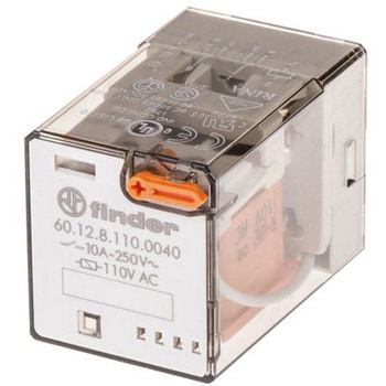 Finder パワーリレー 110V ac， 2c接点 プラグイン タイプ FINDER