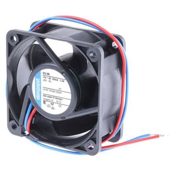 ebm-papst 軸流ファン 電源電圧：12 V dc， DC， 60 x 60 x 25mm， 622HH EBM PAPST