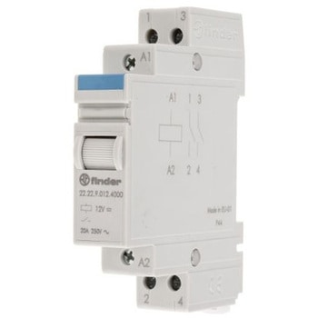 Finder パワーリレー 12V dc DPST DINレールタイプ FINDER