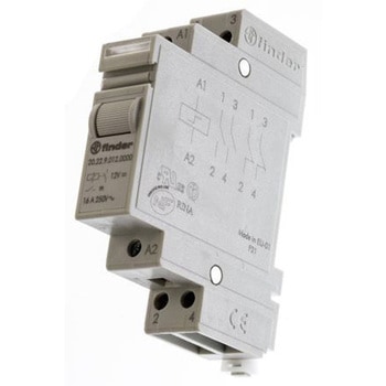 Finder パワーリレー 12V dc DPST DINレールタイプ FINDER
