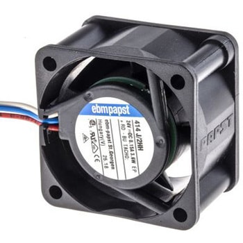 ebm-papst 軸流ファン 電源電圧：24 V dc， DC， 40 x 40 x 25mm， 414J/2HH EBM PAPST