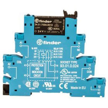 Finder インターフェイスリレー 24V ac/dc 38 Series FINDER
