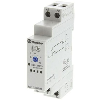 Finder タイマーリレー インターバル 24 → 240V ac/dc DINレール FINDER