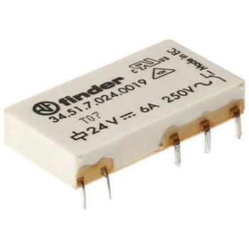Finder パワーリレー 12V dc， 1c接点 基板実装タイプ FINDER