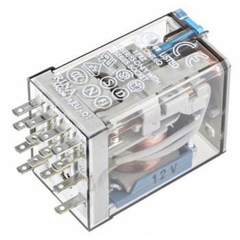 Finder パワーリレー 12V dc， 4c接点 プラグイン タイプ FINDER