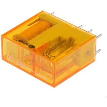 Finder パワーリレー 24V ac， 2c接点 基板実装タイプ FINDER