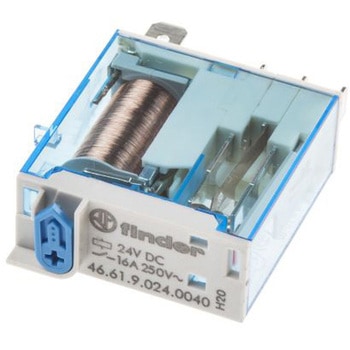 Finder パワーリレー 24V dc， 1c接点 プラグイン タイプ FINDER
