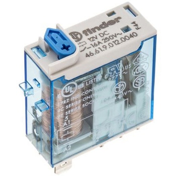 Finder パワーリレー 12V dc， 1c接点 プラグイン タイプ FINDER