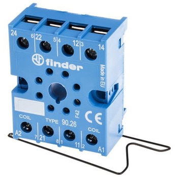 Finder リレーソケット DINレール 90， 90.26SMA FINDER