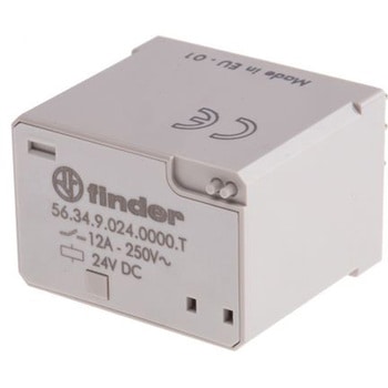 Finder パワーリレー 24V dc， 4c接点 プラグイン タイプ FINDER