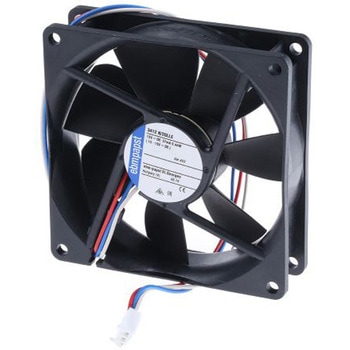 ebm-papst 軸流ファン 電源電圧：12 V dc， DC， 92 x 92 x 25mm， 3412N/2GLLE-453 EBM PAPST