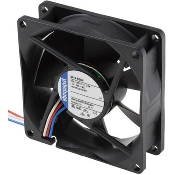 ebm-papst 軸流ファン 電源電圧：24 V dc， DC， 80 x 80 x 25mm， 8414N/2GH EBM PAPST