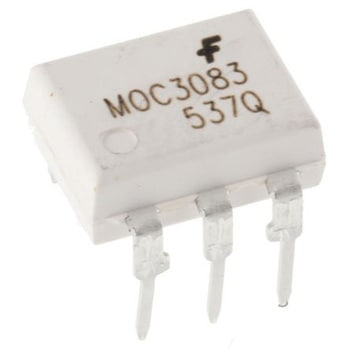 onsemi フォトカプラ， スルーホール実装 チャンネル数：1， トライアック出力， MOC3083M onsemi