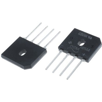 onsemi 整流用 ブリッジダイオード 単相 8A， 800V， 22.3 x 3.56 x 18.8mm， GBU8K onsemi