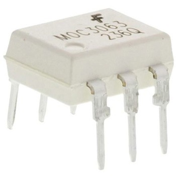 onsemi フォトカプラ， スルーホール実装 チャンネル数：1， トライアック出力， MOC3063M onsemi