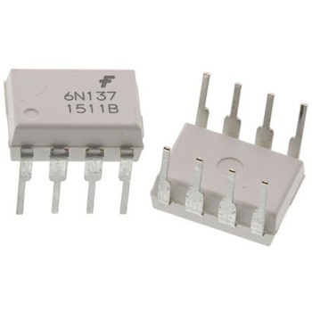 onsemi フォトカプラ， スルーホール実装 チャンネル数：1， ロジックゲート出力， 6N137M onsemi