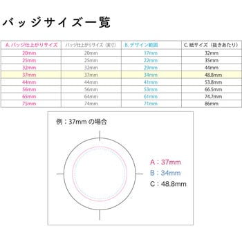 PT-44 缶バッジパーツ丸型 1セット(100組) 日本紐釦貿易 【通販モノタロウ】