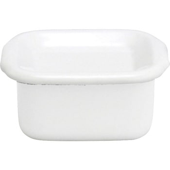 ホワイトシリーズ スクウェア 琺瑯蓋付 野田琺瑯