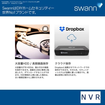 Swann セキュリティカメラ NVRレコーダー 8CH 4K 2TB搭載IP66仕様 屋外対応 防犯カメラ 8個セット SWANN(スワン)