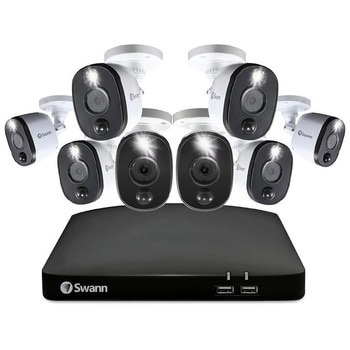 Swann 防犯カメラ 8台セット DVRレコーダー 2TB 8CH 屋外 屋内 警告ライト FHD セキュリティカメラ SWANN(スワン)