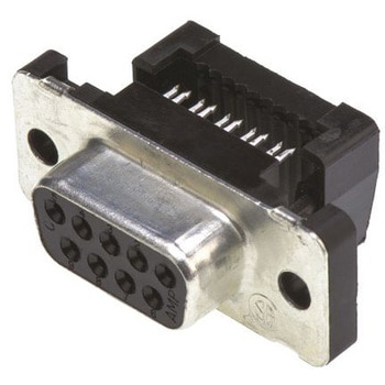 TE Connectivity D-subコネクタ， 9極， メス， ケーブルマウント， 1658612-4 TE CONNECTIVITY