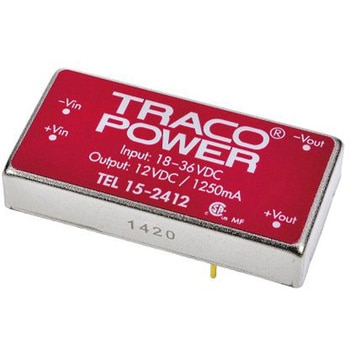TRACOPOWER DC-DCコンバータ Vout：12V dc 18 → 36 V dc， 15W， TEL 15-2412 TRACO POWER