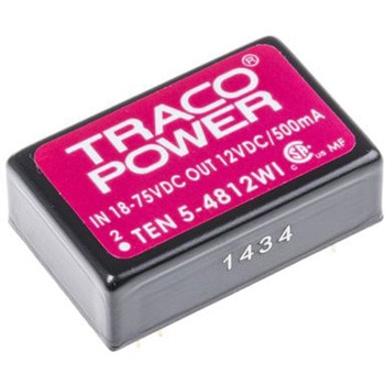 TRACOPOWER DC-DCコンバータ Vout：12V dc 18 → 75 V dc， 6W， TEN 5-4812WI TRACO POWER