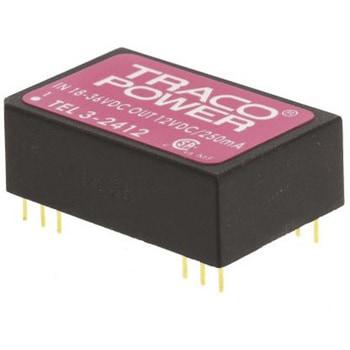 TRACOPOWER DC-DCコンバータ Vout：12V dc 18 → 36 V dc， 3W， TEL 3-2412 TRACO POWER