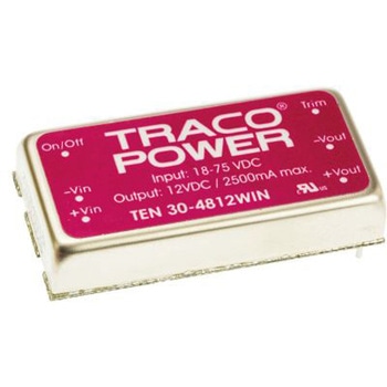 TRACOPOWER DC-DCコンバータ Vout：12V dc 18 → 75 V dc， 30W， TEN 30-4812WIN - TRACO POWER