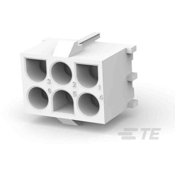 TE Connectivity 基板接続用ソケット 6 極 6.35mm 2 列 スルーホール実装 TE CONNECTIVITY