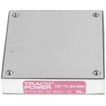 TRACOPOWER DC-DCコンバータ Vout：48V dc 9 → 36 V dc， 75W， TEP 75-2418WI TRACO POWER