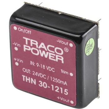 TRACOPOWER DC-DCコンバータ Vout：24V dc 9 → 18 V dc， 30W， THN 30-1215 TRACO POWER