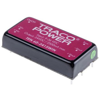 TRACOPOWER DC-DCコンバータ Vout：24V dc 9 → 36 V dc， 60W， TEN 60-2415WIN TRACO POWER