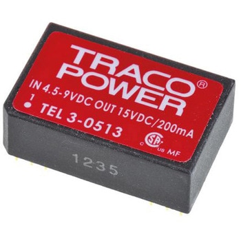 TRACOPOWER DC-DCコンバータ Vout：15V dc 4.5 → 9 V dc， 3W， TEL 3-0513 TRACO POWER