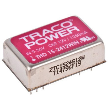 TRACOPOWER DC-DCコンバータ Vout：12V dc 9 → 36 V dc， 15W， THD 15-2412WIN TRACO POWER