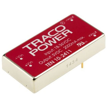 TRACOPOWER DC-DCコンバータ Vout：5V dc 18 → 36 V dc， 10W， TEN 10-2411 TRACO POWER