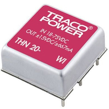 TRACOPOWER DC-DCコンバータ Vout：5V dc 18 → 75 V dc， 20W， THN 20-4811WI TRACO POWER