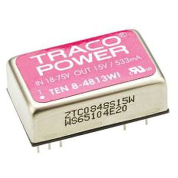 TRACOPOWER DC-DCコンバータ Vout：15V dc 18 → 75 V dc， 8W， TEN 8-4813WI TRACO POWER
