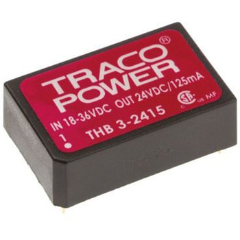 TRACOPOWER DC-DCコンバータ Vout：24V dc 18 → 36 V dc， 3W， THB 3-2415 TRACO POWER