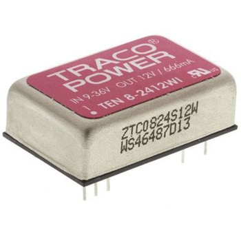 TRACOPOWER DC-DCコンバータ Vout：12V dc 9 → 36 V dc， 8W， TEN 8-2412WI TRACO POWER
