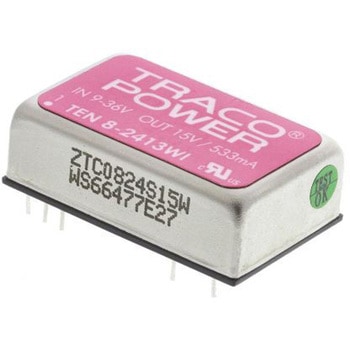 TRACOPOWER DC-DCコンバータ Vout：15V dc 9 → 36 V dc， 8W， TEN 8-2413WI TRACO POWER