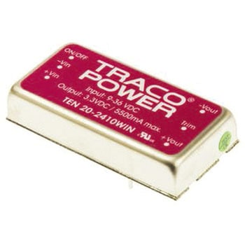 TRACOPOWER DC-DCコンバータ Vout：3.3V dc 9 → 36 V dc， 20W， TEN 20-2410WIN TRACO POWER