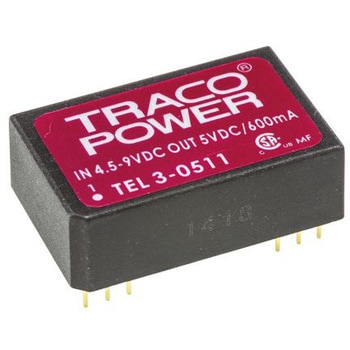 TRACOPOWER DC-DCコンバータ Vout：5V dc 4.5 → 9 V dc， 3W， TEL 3-0511 TRACO POWER